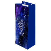 水彩パープルユニバース ワインギフトバッグ (裏面アングル)