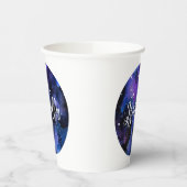 水彩パープルユニバース 紙コップ (左)