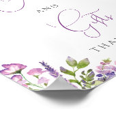 水彩パープルラベンダーカード&ギフトポスター ポスター (角)