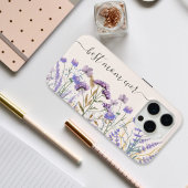 水彩パープルワイルドフラワーメドウ引用文 Case-Mate iPhoneケース