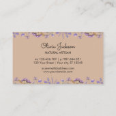 水彩パープルワイルドフラワーメドウ 名刺 (裏面)