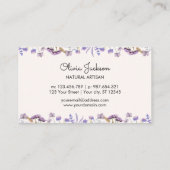 水彩パープルワイルドフラワーメドウ 名刺 (裏面)