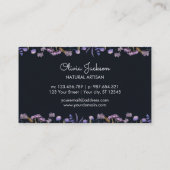 水彩パープルワイルドフラワーメドウ 名刺 (裏面)