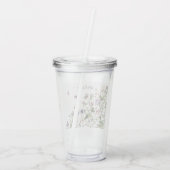 水彩パープルワイルドフラワー アクリルタンブラー (裏面)