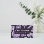 水彩パープル素朴薄紫 名刺 (スタンド正面)