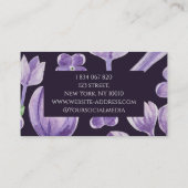 水彩パープル素朴薄紫 名刺 (裏面)