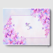 水彩パープル薄紫フラワーゲストブック ゲストブック (裏面)