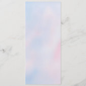 水彩パープル薄紫花メニューカード メニュー (裏面)