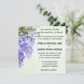 水彩パープル藤の花の結婚式招待状 招待状 (スタンド正面)