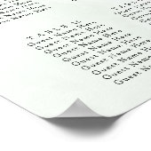 水彩パープル開花結婚ブーケの席 ポスター (角)