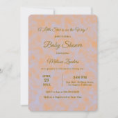 水彩パープル&オレンジベビーシャワー招待状 招待状 (正面)