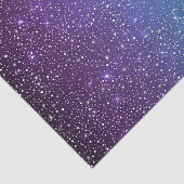 水彩パープル&ティール(緑がかった色)銀河系星降雪 薄葉紙 (詳細)