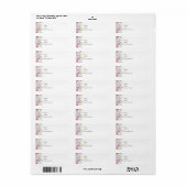 水彩パープル&ブルーワイルドフラワー住所 シール (フルシート)