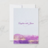 水彩パープル ヴィオレット マウベ ラベンダー SAVE DATE セーブザデート (裏面)