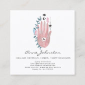 水彩パームとクリスタル角型名刺 スクエア名刺 (裏面)