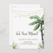 水彩パームストリングライト 案内ポストカード (正面/裏面)