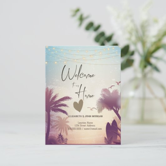 水彩パームズビーチ 案内ポストカード (スタンド正面)