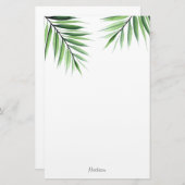 水彩パームズ 便箋 (正面/裏面)