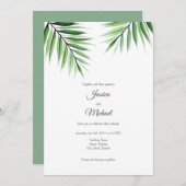 水彩パームズ 招待状 (正面/裏面)