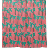 水彩パームツリーシャワーカーテン シャワーカーテン (正面)