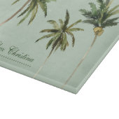 水彩パームツリートロピカルパーソナライズされた カッティングボード (角)