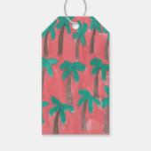 水彩パームツリーパターン ギフトタグ (正面)