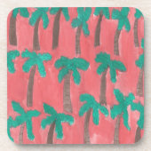 水彩パームツリーパターン コースター (正面)