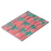 水彩パームツリーパターン ノートブック (左側)