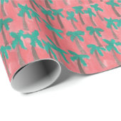 水彩パームツリーパターン ラッピングペーパー (ロールコーナー)