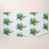 水彩パームツリービーチタオル ビーチタオル (正面)