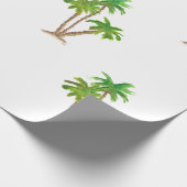 水彩パームツリービーチラッピング紙 ラッピングペーパー (角)