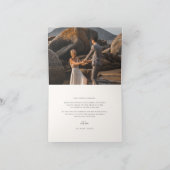 水彩パームツリービーチ結婚式写真 サンキューカード (内部)