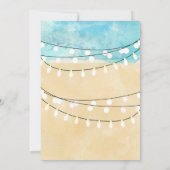 水彩パームツリー フェアリー ライト 21歳の誕生日 招待状 (裏面)