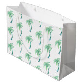 水彩パームツリー ラージペーパーバッグ (裏面アングル)