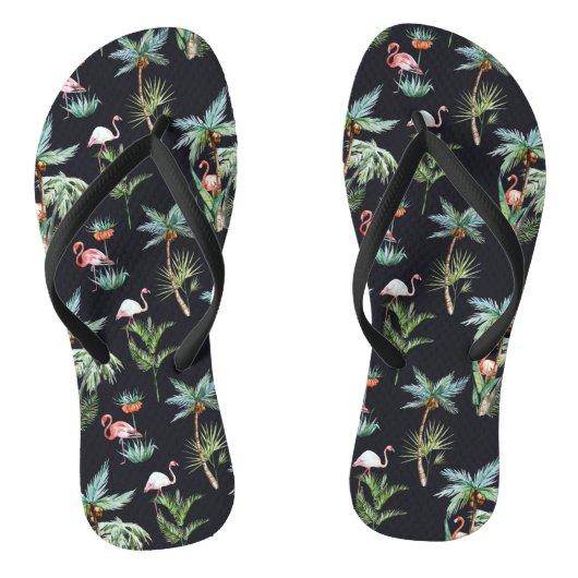 水彩パームパターン ビーチサンダル (ソール)