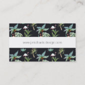 水彩パームパターン|モノグラム 名刺 (裏面)