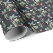 水彩パームパターン ラッピングペーパー (ロールコーナー)