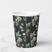 水彩パームパターン 紙コップ (右)