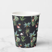 水彩パームパターン 紙コップ (正面)