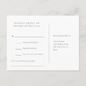 水彩パームビーチの歌リクエスト返信はがき インビテーションポストカード (裏面)