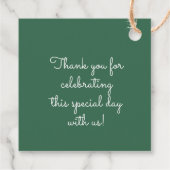 水彩パームモンステラ熱帯サンキュースクエア フェイバータグ (裏面)