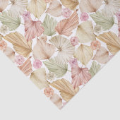 水彩パームリーフとローズ 薄葉紙 (詳細)