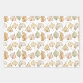 水彩パームリーフ ラッピングペーパーシート (正面3)