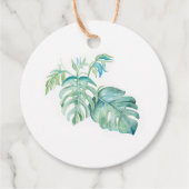 水彩パームリーフ 贈り物タグ フェイバータグ (正面)