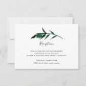 水彩パーム受付案内カード 招待状 (正面)