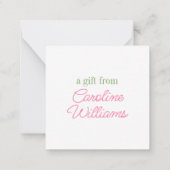 水彩パーム名門私立校風のビーチキツネインフラワーギフト ノートカード (裏面)