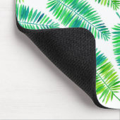 水彩パーム葉のパターン マウスパッド (コーナー)