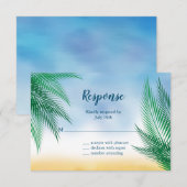 水彩パーム離れRSVP 出欠カード (正面/裏面)
