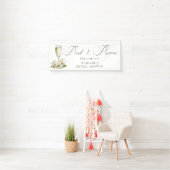 水彩パールとプロセッコの花嫁シャワー 横断幕 (インサイチュ)