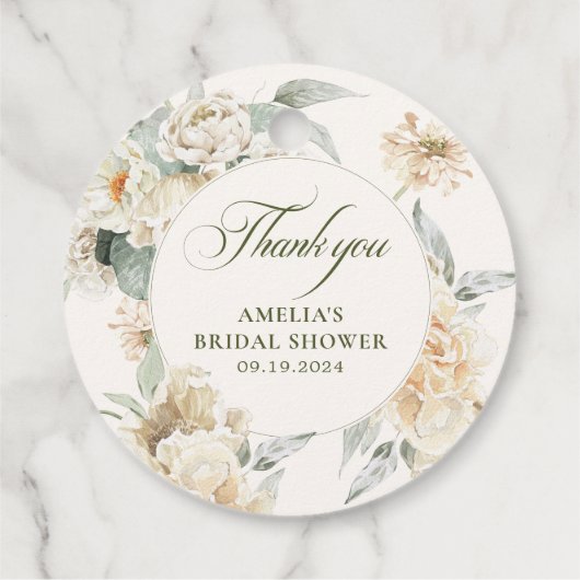 水彩パールのプロセッコ ブライダルシャワーのお favors フェイバータグ (裏面)